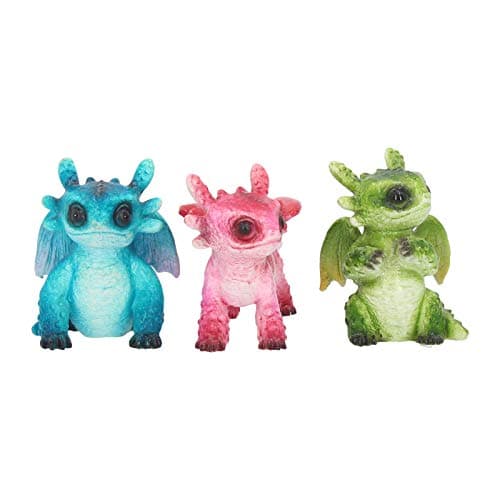 Image of Nemesis Now Tiny Dragons (Set of Three) Figurine 8cm Multi-Coloured