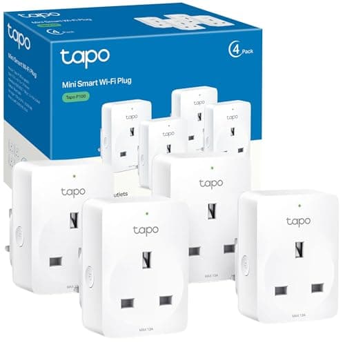 Image of Tapo P100 (4-Pack) Smart Plug, Wi-Fi Plug, App Remote Control, Alexa Plug, Voice Control with Alexa & Google, Away Mode, Scheduling & Timer, Device Sharing, Easy Set Up, Multiple Safety Guarantees