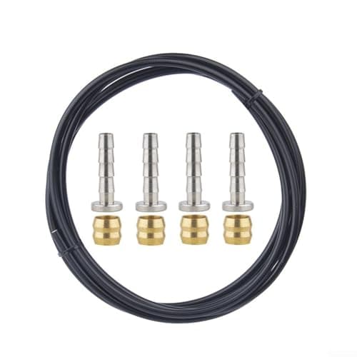 Image of Bike Hydraulic Brake Hose 2 5m Set with Olive Connector Insert Compatible with BH59 and BH90 Oil Pipes for M315 M615 M985 M9000 Models (bh-90)