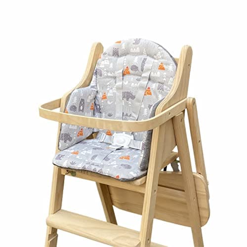 Image of Amoxum Cushion Highchair Insert Compatible with East Coast and Other Wooden Baby Chairs,High Chair Cover Seat Cushion Liner Mat Padding Wooden Highchair Protection Pad