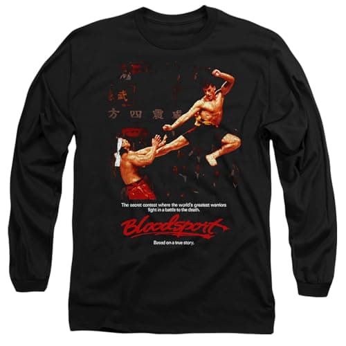 Image of Cotton Soul Bloodsport Bloodsport Poster Unisex Long Sleeve T Shirt, Black, XX-Large