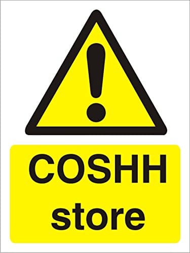 Image of Seco COSHH Store Sign, 150mm x 200mm - Self Adhesive Vinyl