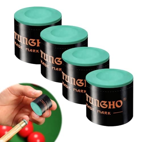 Image of llikknve 4PCS Snooker Chalk for Snooker Cues,Green Pool Cue Chalk for Pool Cue Tips,No-Slip Dry Chalks for Tips,Essential Billiard Table Accessories for Players & Billiards