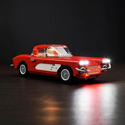 Image of Led Light Kit for Lego Chevrolet Corvette 1961, Led Lighting Set for Lego 10321 Chevrolet Corvette 1961 - Not Include Models, Just Light Kit (Standard Version)