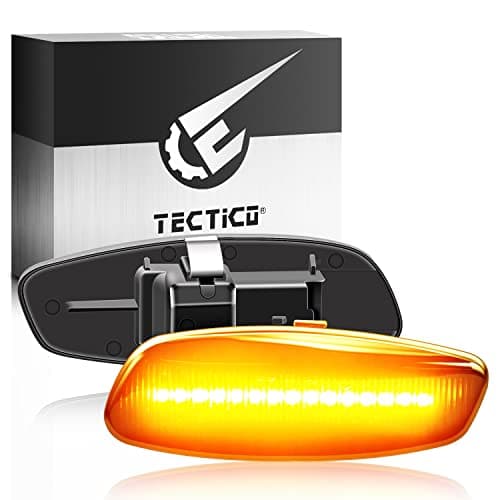 Image of TECTICO LED Dynamic Side Indicator Amber Yellow Bright Canbus for Cit-roen C4 Picasso C3 C5 DS4 Peu-geot 308 207 3008 5008, 2 Lamps