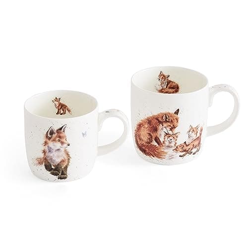 Image of Wrendale Designs Parent & Child Mug Gift Set (Foxes) Boxed Set