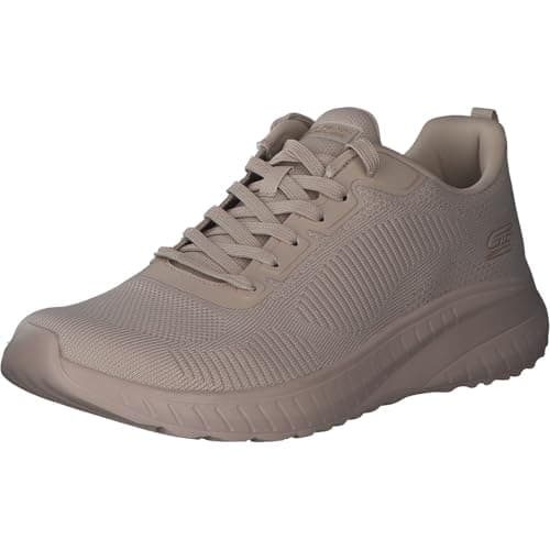 Image of Skechers Womens Bobs Squad Chaos Face Off Sneaker, Nude Engineered Knit, 6 UK