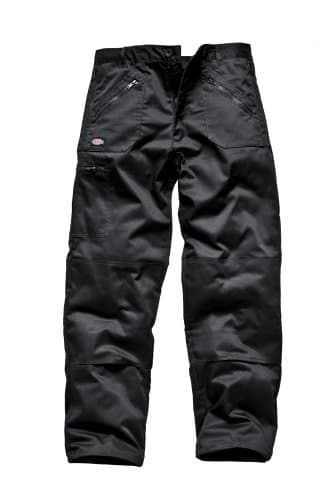 Image of Dickies WD814 Redhawk Action Work Trousers Black, Navy or Grey Colour=Black Waist Size=30" Inside Leg Length=Short 30"