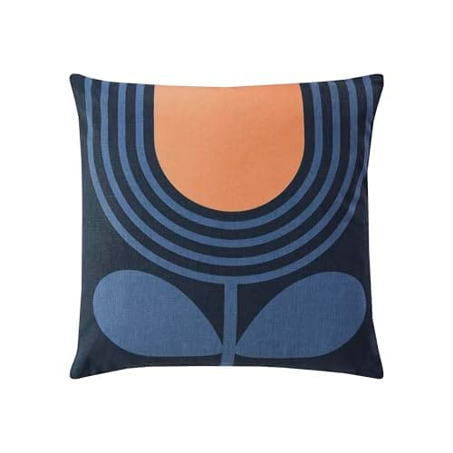 Image of Orla Kiely Striped Tulip Cushion – Indigo - 45cm x 45cm