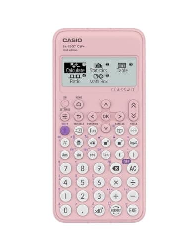 Image of Casio fx-83GTCW+ Scientific Calculator Pink (UK Version) - Upgrade from previous fx-83GTCW model