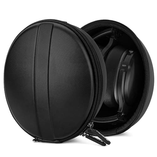 Image of Geekria Shield Headphones Case Compatible with Skullcandy Crusher ANC/Evo/360, Hesh 3, Venue, Replacement Hard Shell Travel Carrying Bag with Cable Storage (Black)