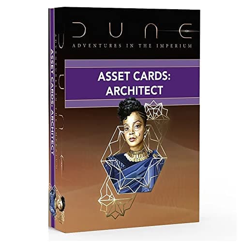 Image of Dune: Asset Cards - Architect Expansion Deck - Dune Adventures in The Imperium, 56 Cards RPG Expansion, Accessory Pack, Each Card Details an Individual Asset, Role-Playing Game