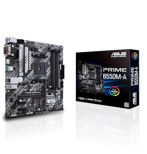 Image of ASUS PRIME B550M-A - Motherboard - micro ATX - Socket AM4 - AMD B550 Chipset - USB 3.2 Gen 1, USB 3.2 Gen 2 - Gigabit LAN - onboard graphic