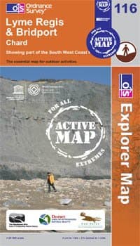 Image of Lyme Regis & Bridport OS Explorer - Active Map 116