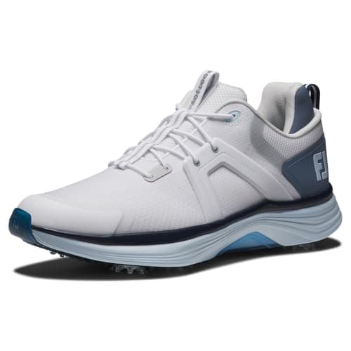 Image of FootJoy Men's Hyperflex Golf Shoe, White/Slate/Blue, 9 UK