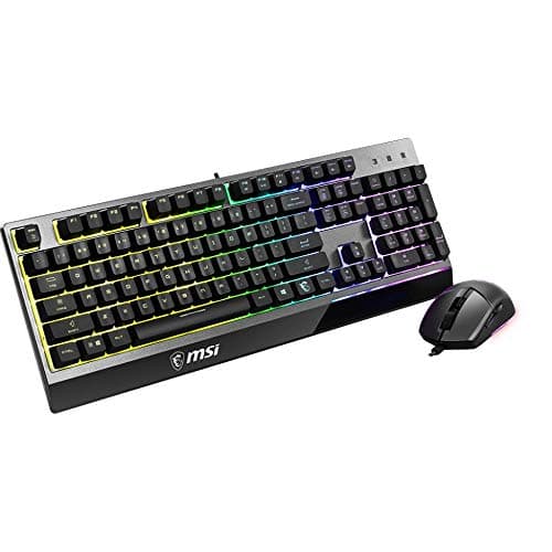 Image of MSI VIGOR GK30 COMBO, QWERTY, UK Layout - Gaming Keyboard + Mouse Bundle, Mech-Membrane Switches, 6-Zone RGB Lighting Keyboard, Dual-Zone RGB Lighting Mouse, 5000 DPI Optical Sensor, Symmetrical