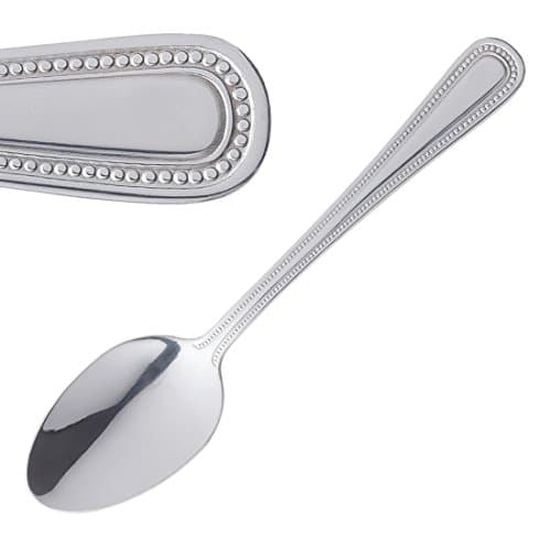Image of Olympia Bead Dessert Spoon 183mm 18/0 Stainless Steel Serving Cutlery 12pc