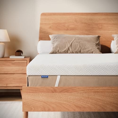 Image of NewentorLife Mattress Topper for Back Pressure Relief Kingsize Bed, 7cm Mattress Topper Kingsize, Breathable Washable Cover, Adjustable Straps, OEKO-TEX Certified, 100 Nights Trial