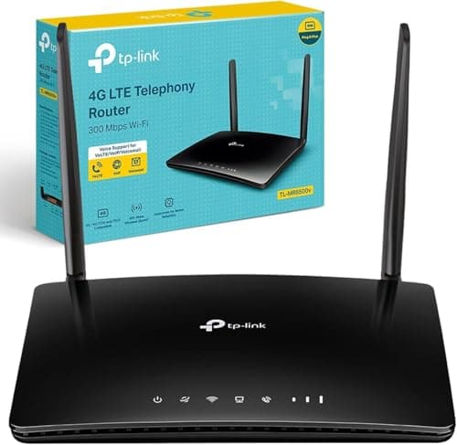 Image of TP-Link TL-MR6500v N300 4G LTE Telephony WiFi Router, 4G Router with SIM Slot Unlocked, Speeds up to 300 Mbps, VoLTE/CSFB/VoIP Voice Functions for Phone Calls, No Configuration Required, Plug & Play