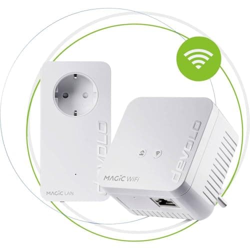 Image of Devolo Magic 1 WiFi mini Starter Kit 1200 Mbit/s Ethernet/LAN Blanc 2 pièce(s)