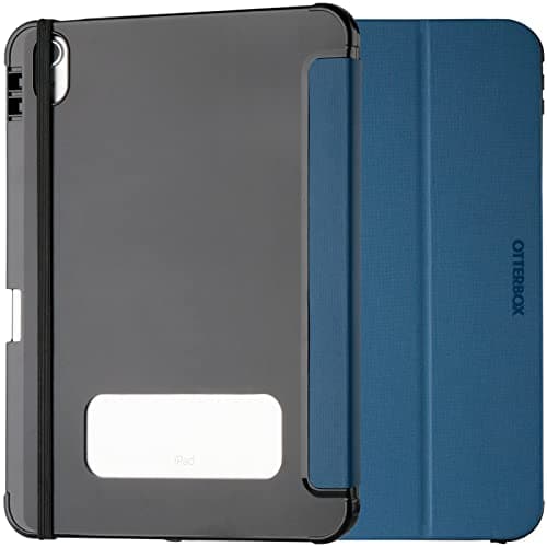 Image of OtterBox React Folio Case for iPad 10th gen 2022, iPad 11th gen 2025 (A16), Shockproof, Drop proof, Ultra-Slim Protective Folio Case, Tested to Military Standard, Blue