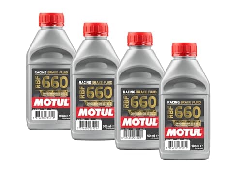 Image of WOL Motul 101666 Factory Line RBF 660 Dot 4 Racing Brake Fluid 500ml - Fully Synthetic Gear Fluid Extremely High Dry Boiling Point (4 Units)