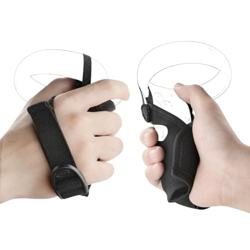 Image of GEEKRIA Controller Cover Compatible with Meta Quest VR, Rift S, Washable Protective Sleeve VR Gaming Headset Controllers Replacement, Touch Controller Protector (Black, 1Pair)