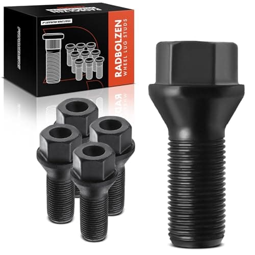 Image of Frankberg 5X wheel bolts M14 x 1,25 mm Front Rear Compatible with 1 Series 2 Series 3 Series 4 Series 5 Series 6 Series 7 Series 8 Series X2 X3 X4 X5 X6 I3 I8 M.I.N.I B7 Replace# 36136781151