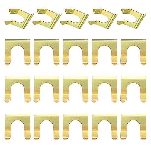 Image of 20 PCS Brake Line Clips Metal Brake Hose Retainer, U Shaped Brake Hose Bracket Hose Retaining Clip, Parking Brake Cable Clip, Universal Brake Hose Lock for Car, Truck, SUV, Motorcycle