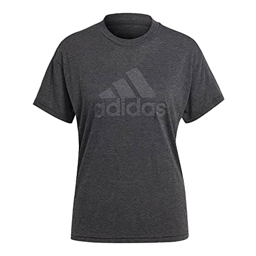 Image of adidas Women's Future Icons Winners 3.0 T-Shirt, Black Melange/Grey, XS