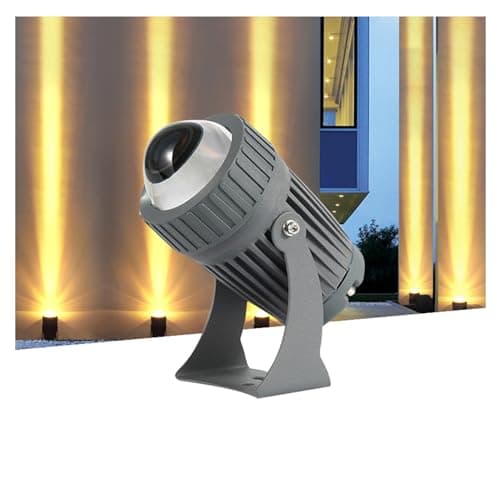 Image of QICBYING Outdoor LED Spotlights - Landscape Lamp, 10W Narrow Beam Floodlight, IP65 Waterproof Rotation Lighting Beam Lamp, Adjustable Long Distance Wall Washing Spotlight(Blue,10W(110-230V))
