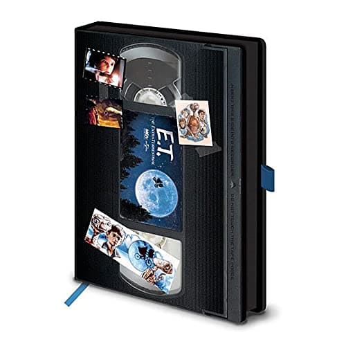 Image of Pyramid International E.T. Journal Notebook A5 (Retro VHS Cassette Tape Design) E.T. Note Book in Matching Presentation Gift Box, 240 Lined Pages. E.T. A5 Writing Pad - Official E.T. Merchandise