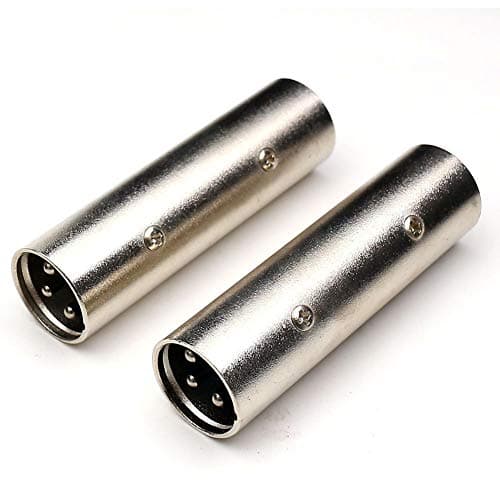 Image of Baolongking XLR Male to Male Connector Adapter 3 Pin Coupler Gender Changer, 2 Pack