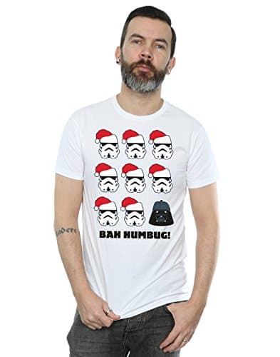 Image of Star Wars Men's Christmas Humbug T-Shirt Large White