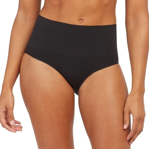 Image of Spanx SPANXshape Everyday Shaping Brief - Core Control Shapewear Underwear - Invisible Under Clothes - Seamless Design - Black - Large