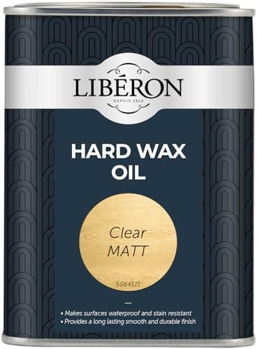 Image of Libéron Hard Wax Oil - Superior Protection to Flooring & Furniture - Waterproof & Stain-Resistant - Perfect for Kitchens & Bathrooms - Clear Matt - 1 Litre