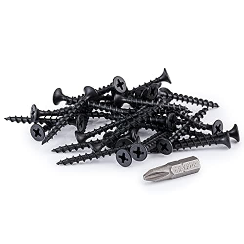 Image of SEQUAL® Firmfix Fine Thread Drywall Screws M3.5 x 38mm (Box of 200), Phillips Bugle Head. Corrosion-Resistant. Black Phosphate Finish. Sharp Piercing Point for Plasterboard, Drywall and Wood.