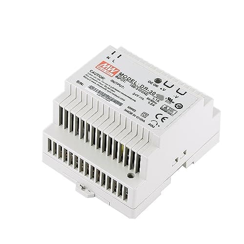 Image of MEAN WELL DR 30W 12V 2A Switching Power Supply， AC-DC Single Output Industrial DIN Rail DR-30-12 Slim Type Enclosed Power Supply Driver Transformer