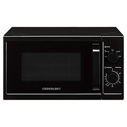 Image of Cookology CMAFS20LBK 800W Freestanding Microwave in Black - 20 Litre Capacity - 25cm Turntable - 5 Cooking Power Levels - Quick Defrost Setting & Dial Timer