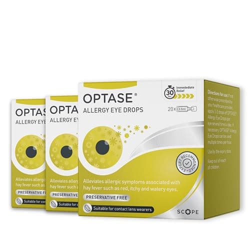 Image of Optase Allergy Eye Drops – A Unique Formulation for Hayfever and Allergic Symptoms Such as Red, Itchy & Watery Eyes Triple Pack