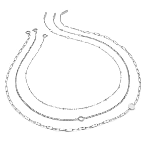 Image of Olivia Burton Women's ILLUSION Collection Set of 3 Necklaces in Stainless Steel - 24100075