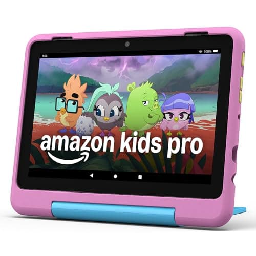 Image of Amazon Fire HD 8 Kids Pro tablet (newest gen), ages 6–12 | 3 GB memory, includes ads-free books, games and videos that children love, 8" HD screen, parental controls, 13-hr battery, 32 GB