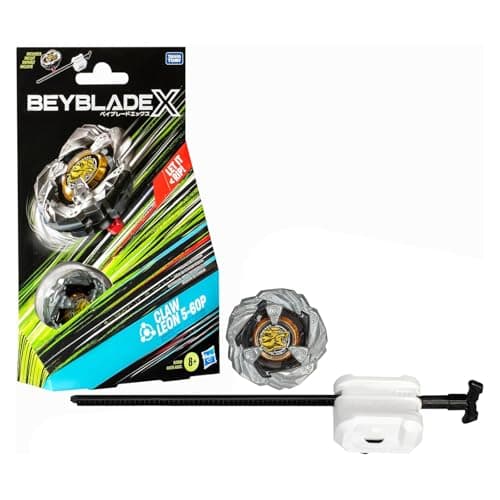 Image of Beyblade X Claw Leon 5-60P Starter Pack Top and Launcher, Right-Spin Balance Type Top and Launcher, Customisable Battle Toy for Kids Ages 8 and up, Party Gift Idea for Boys and Girls