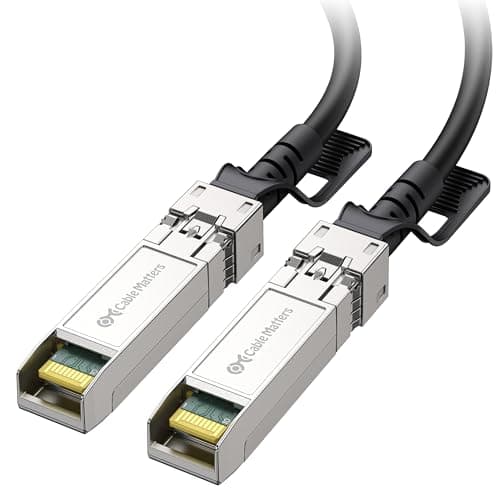 Image of Cable Matters 10Gbps DAC Twinax SFP Cable 2m (SFP+ Cable), 10GBASE-CU Passive Direct Attach Copper Twinax SFP Cable, Compatible with Cisco, Ubiquiti, Huawei, Netgear, & Supermicro Devices