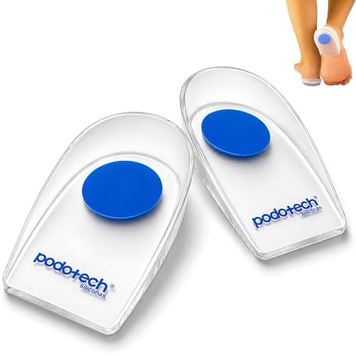 Image of Silicone Gel Heel Cushion Pads for Heel Spurs & Plantar Fasciitis - Prescribed by NHS - Knee and Back Pain - Heel Cradling Gel Support and Shock Absorption - Professional Shoe Heel Pads