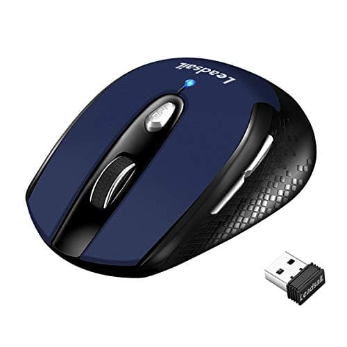 Image of LeadsaiL Wireless Mouse, Silent Cordless Optical Computer Mouse, 6 Buttons,1600DPI with 3 Adjustable Levels for Windows 10/8/7/XP/Mac/Macbook Pro/Air/HP/Acer