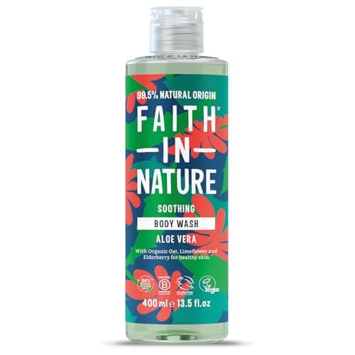 Image of Faith In Nature Natural Aloe Vera Body Wash, Soothing Shower Gel, Vegan and Cruelty Free, No SLS or Parabens, 400 ml