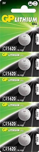 Image of GP Lithium 656.779UK Button Cell batteries | CR1620 | 5 Piece