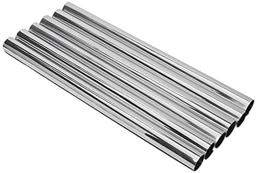 Image of Plumb-Pak PPS255-6AMZ Radsnap Radiator Chrome Effect Pipe Sleeves 15mm x 202mm - Pack of 6