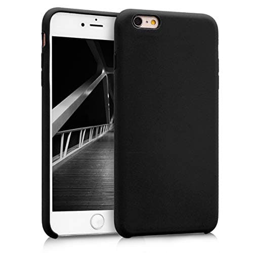 Image of kwmobile Case for Apple iPhone 6 Plus / 6S Plus Case - Soft Cover - Shockproof Silicone - Wireless Charging Black Matte